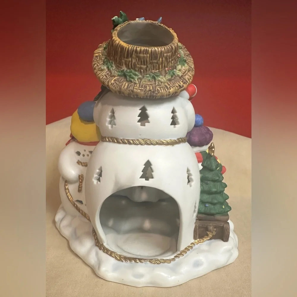 PartyLite Ceramic Snowbell Tealight Holder Original Box Retired 6.25”x7”x5.25” - Picture 4 of 9